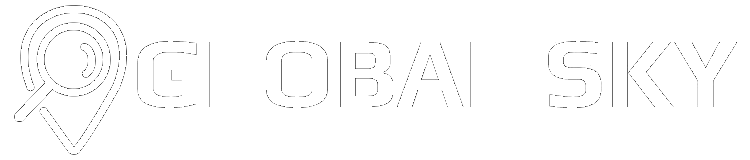 global sky logo blanco